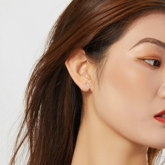 Cercei argint rotunzi cu zirconii placati cu rodiu [6]