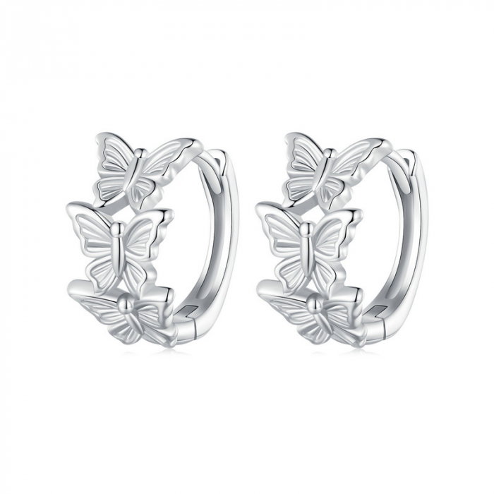 Cercei argint rotunzi fluturasi [1]