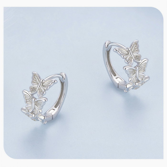 Cercei argint rotunzi fluturasi [12]