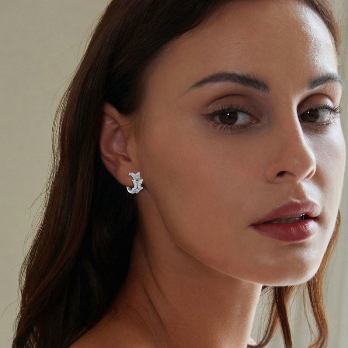 Cercei argint rotunzi fluturasi [4]