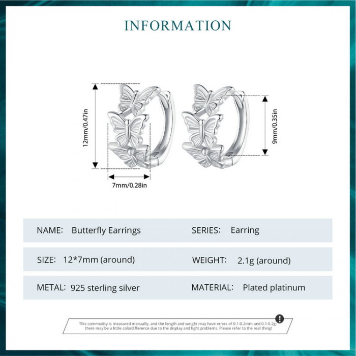 Cercei argint rotunzi fluturasi [10]
