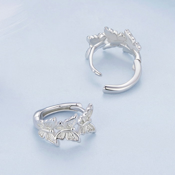 Cercei argint rotunzi fluturasi [6]