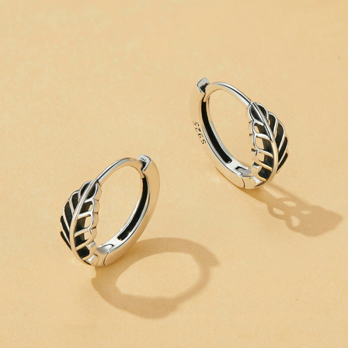 Cercei argint rotunzi frunze [4]