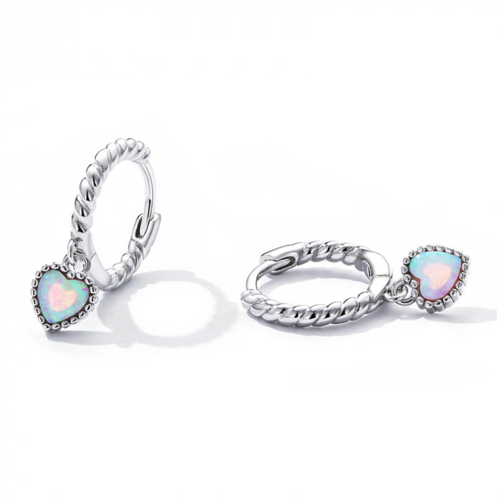 Cercei argint rotunzi inima de opal [5]