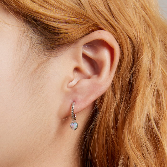 Cercei argint rotunzi inima de opal [4]