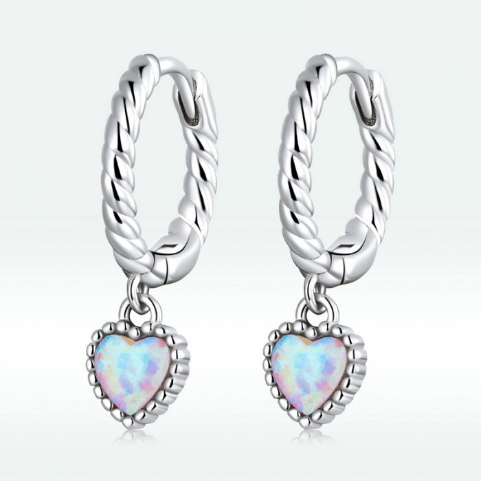 Cercei argint rotunzi inima de opal [9]