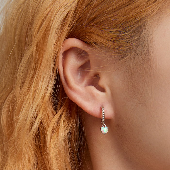 Cercei argint rotunzi inima de opal [2]