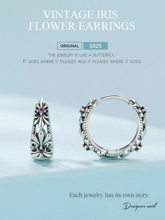 Cercei argint rotunzi iris [12]