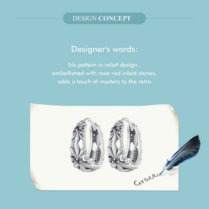 Cercei argint rotunzi iris [7]