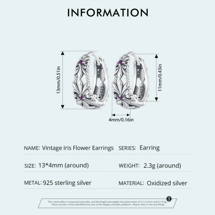 Cercei argint rotunzi iris [8]