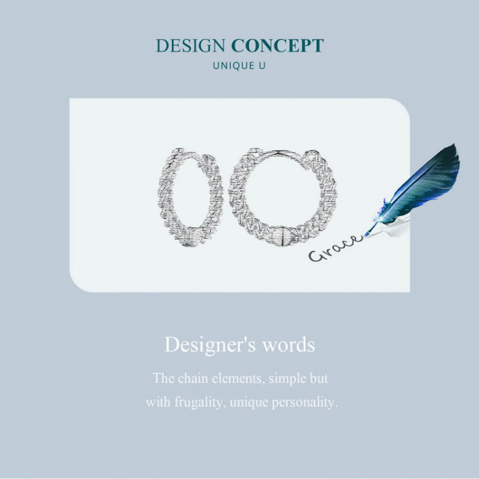 Cercei argint rotunzi lant [8]