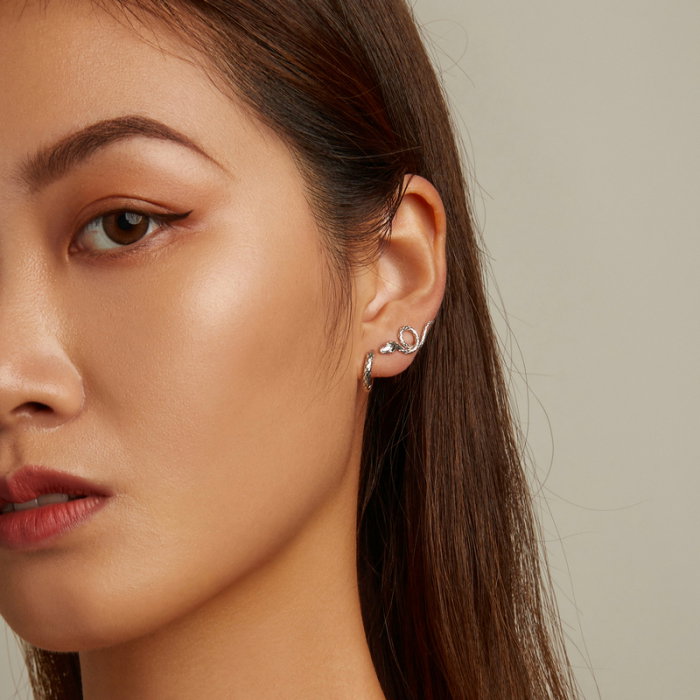 Cercei argint rotunzi model sarpe [10]