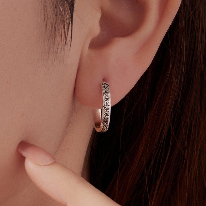 Cercei argint rotunzi model vintage [4]