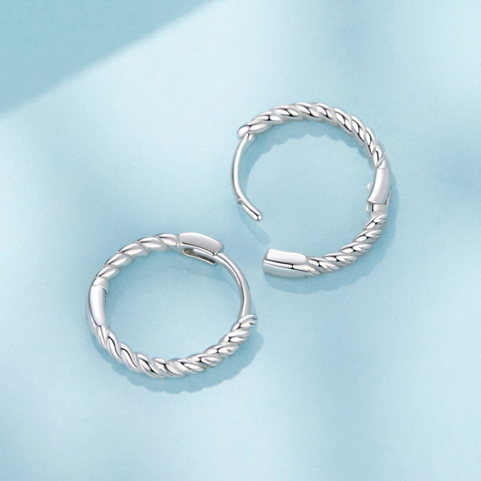 Cercei argint rotunzi rasuciti [6]