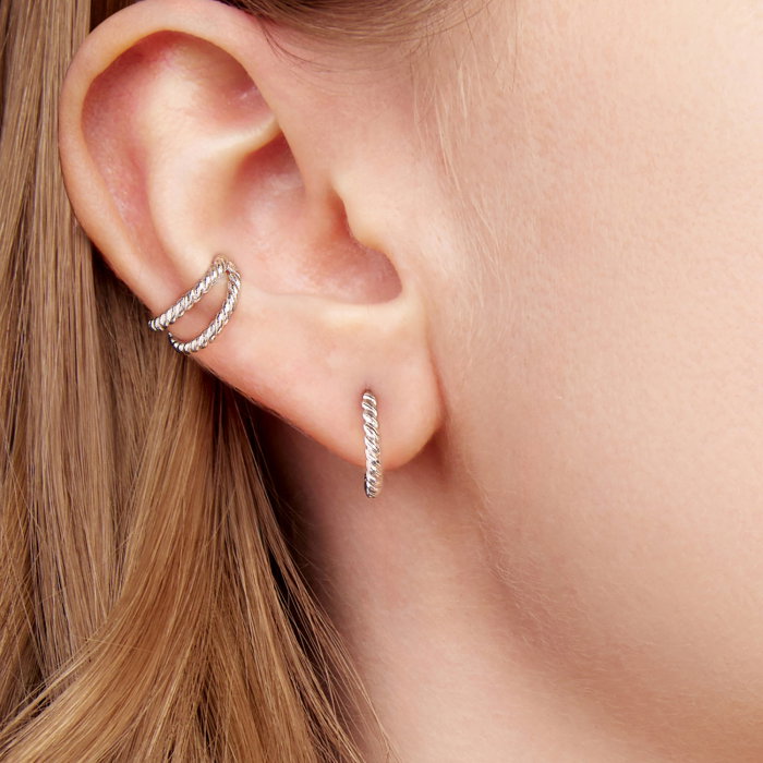 Cercei argint rotunzi rasuciti [8]