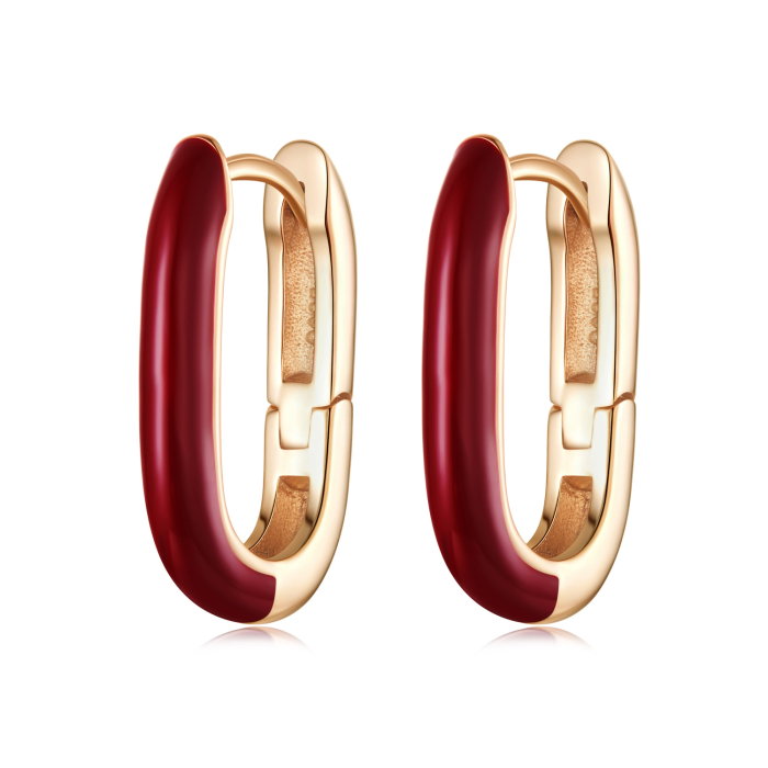 Cercei argint rotunzi Red [1]