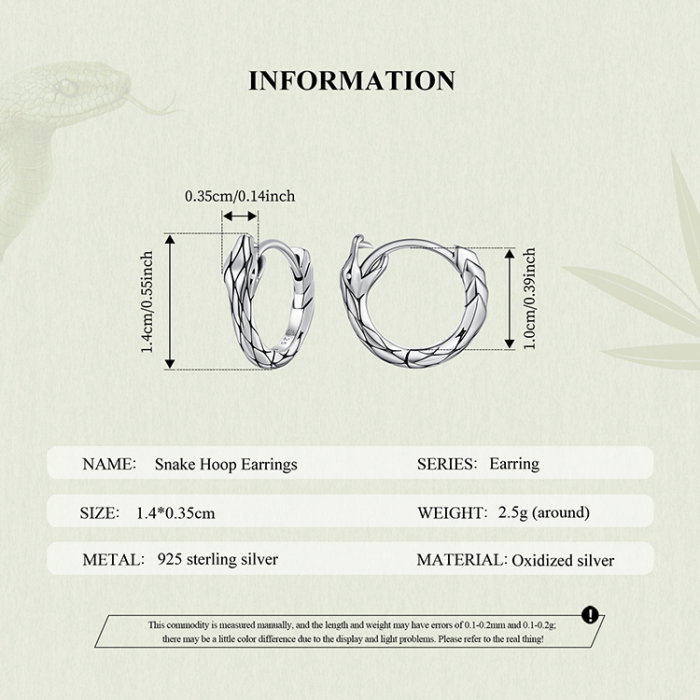 Cercei argint rotunzi sarpe [11]