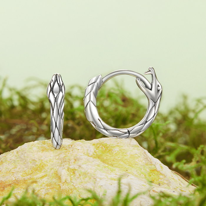 Cercei argint rotunzi sarpe [3]