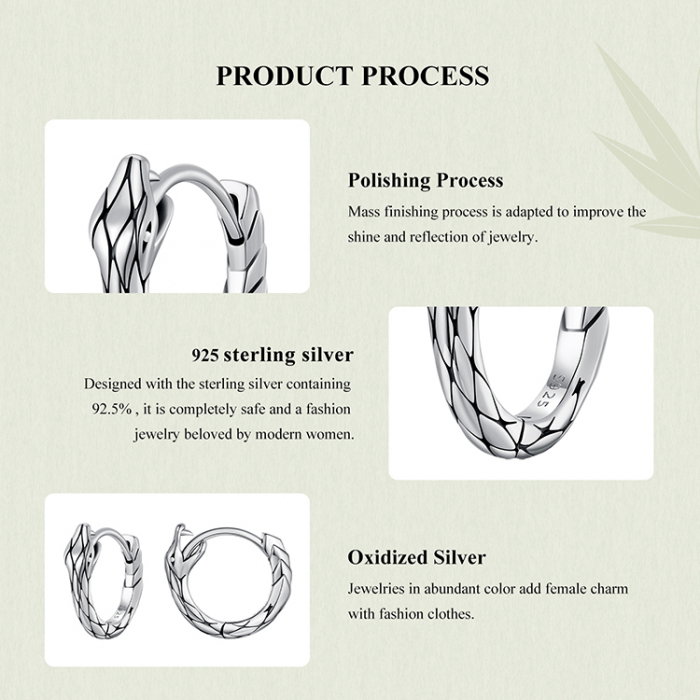 Cercei argint rotunzi sarpe [10]