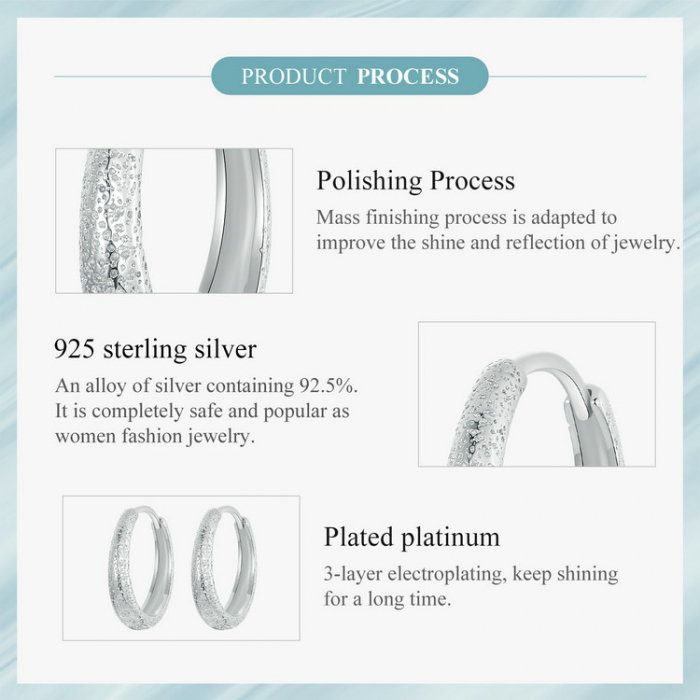 Cercei argint rotunzi textura simpla [12]