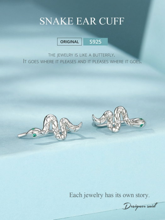 Cercei argint sarpe cu carlig [13]