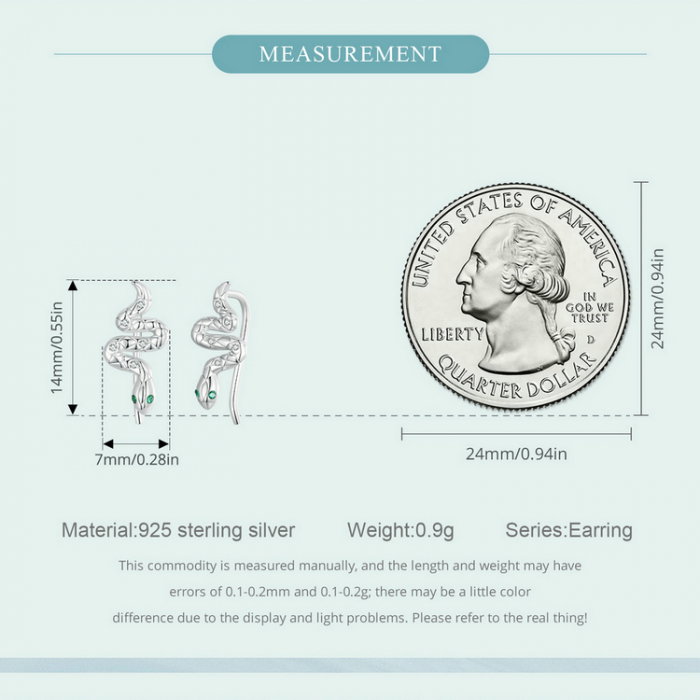 Cercei argint sarpe cu carlig [10]