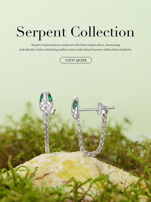 Cercei argint sarpe cu zirconii [16]