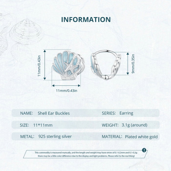 Cercei argint scoica de mare [10]