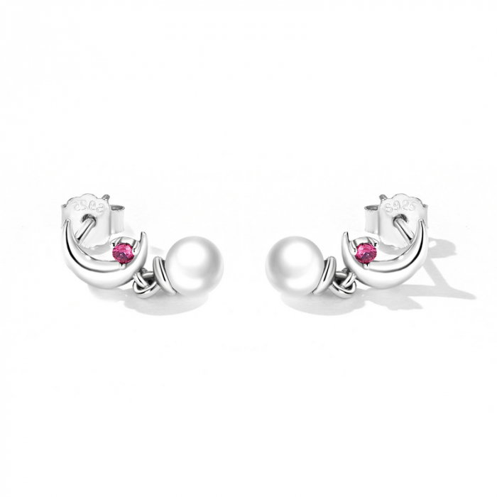 Cercei argint semiluna cu perle [6]