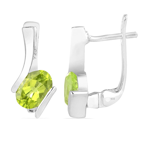 Cercei argint Serena, 925, cu peridot - EVA0020 [2]