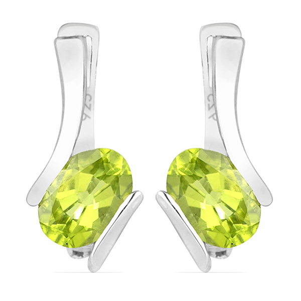 Cercei argint Serena, 925, cu peridot - EVA0020 [1]