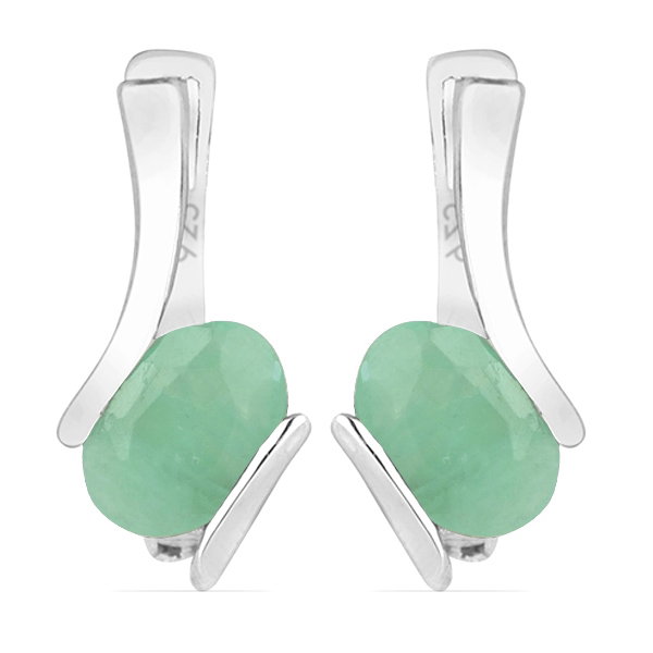 Cercei argint Serena, 925, cu smarald - EVA0021 [1]