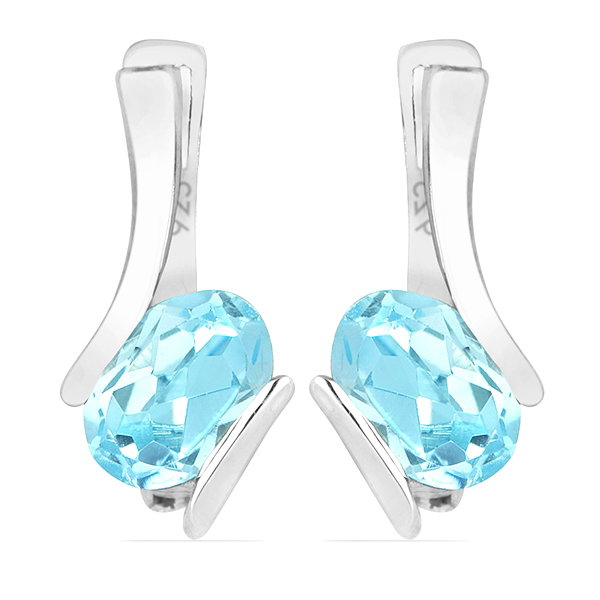 Cercei argint Serena, 925, cu topaz albastru - EVA0022 [1]