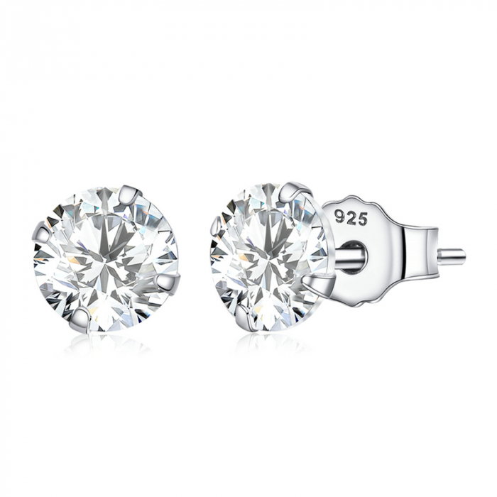 Cercei argint simpli cu zirconii [3]