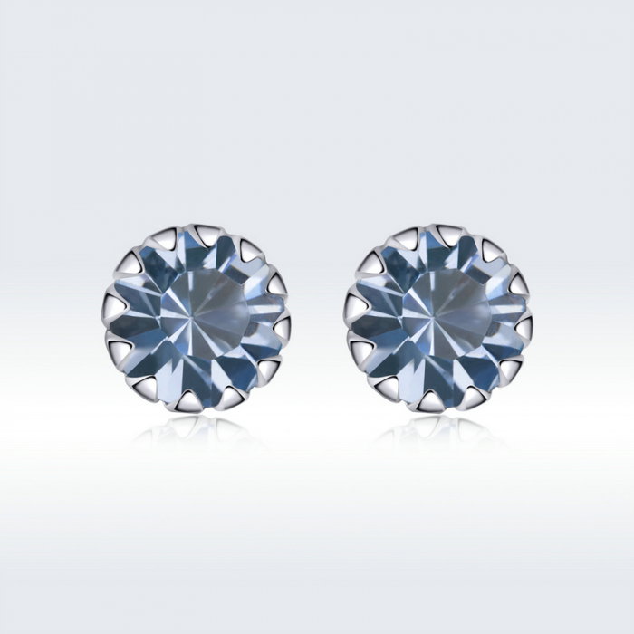 Cercei argint simpli cu zirconiu [5]