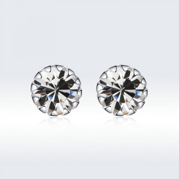 Cercei argint simpli cu zirconiu [5]