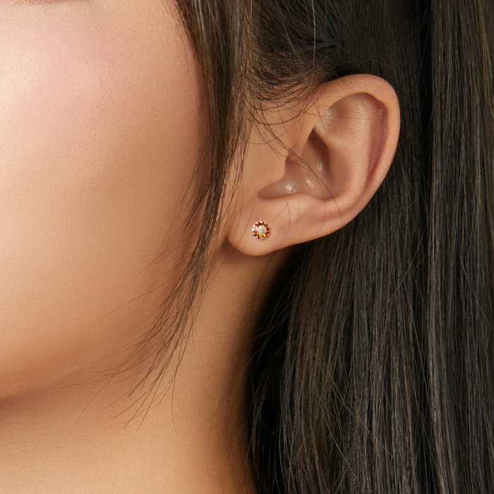 Cercei argint simpli cu zirconiu [2]