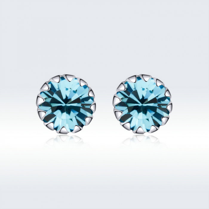 Cercei argint simpli cu zirconiu [5]