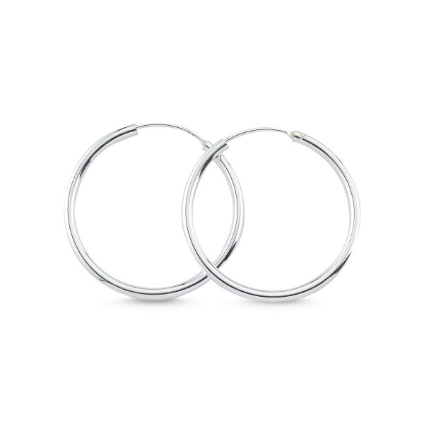 Cercei argint simpli in forma de cerc cu diametru de 20 mm [1]