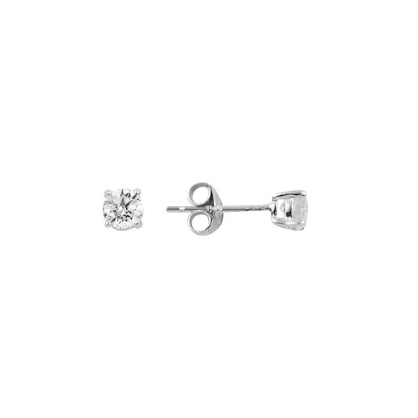 Cercei argint Solitaire cu zirconii [1]