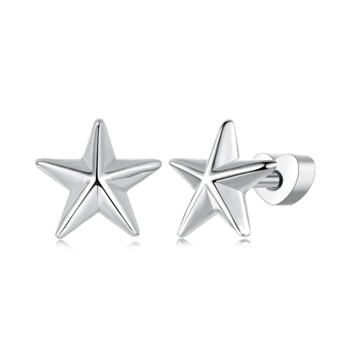 Cercei argint stea cu surub [1]