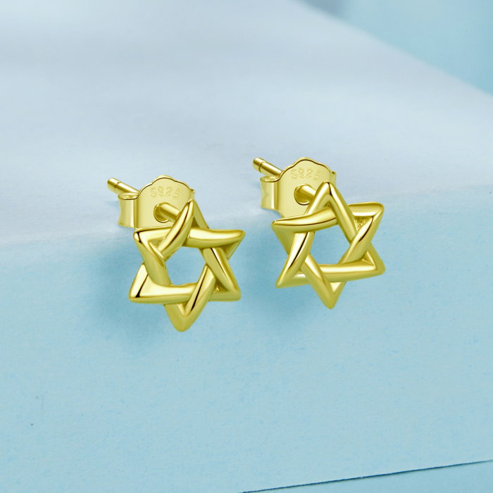 Cercei argint Steaua lui David [3]