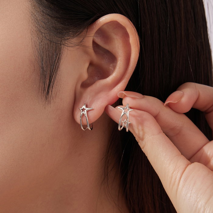 Cercei argint stelute cu surub [7]