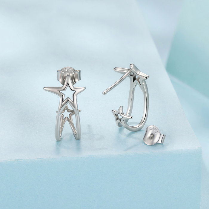 Cercei argint stelute cu surub [3]