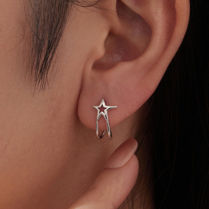 Cercei argint stelute cu surub [6]