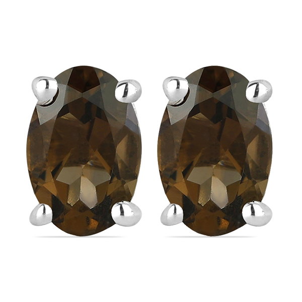 Cercei argint Tereza, 925, cu cuart fumuriu - EVA0026 [1]