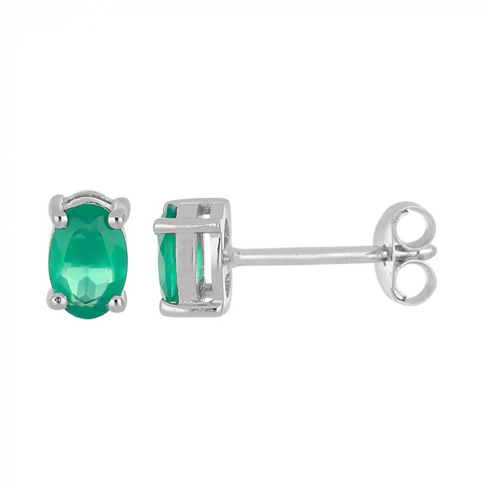 Cercei argint Tereza, 925, cu onix verde - EVA0064 [2]