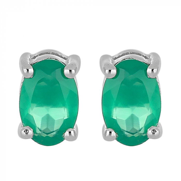 Cercei argint Tereza, 925, cu onix verde - EVA0064 [1]