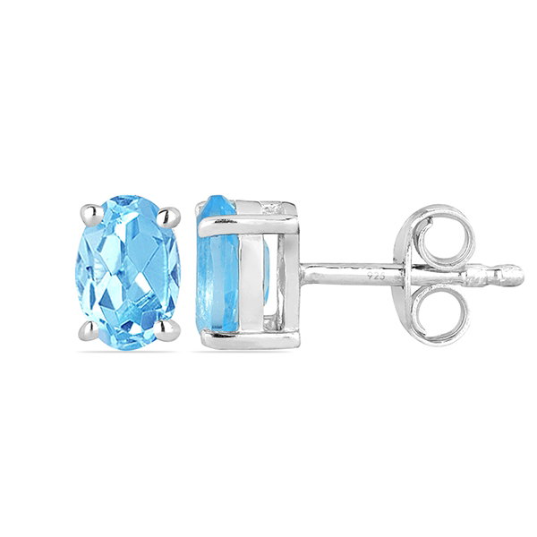 Cercei argint Tereza, 925, cu topaz albastru elvetian - EVA0027 [2]