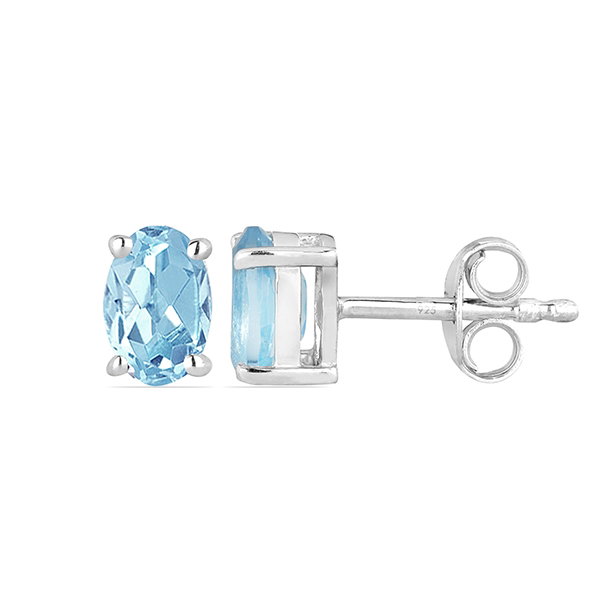 Cercei argint Tereza, 925, cu topaz cer albastru - EVA0025 [2]